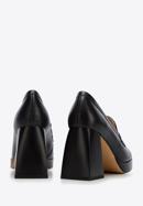 Leather platform court shoes, black, 96-D-507-0-41, Photo 5