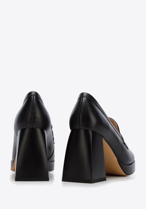 Leather platform court shoes, black, 96-D-507-0-40, Photo 5