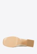 Leather platform court shoes, light beige, 96-D-507-0-38, Photo 6