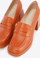 Leather platform court shoes, orange, 96-D-507-0-38, Photo 8