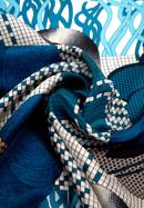 Women's silk patterned shawl, blue-brown, 98-7D-S01-X3, Photo 3