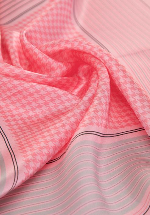 Women's silk patterned shawl, pink-grey, 98-7D-S01-X30, Photo 3