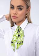 Women's silk twilly scarf, green-white, 97-7T-001-X2, Photo 15