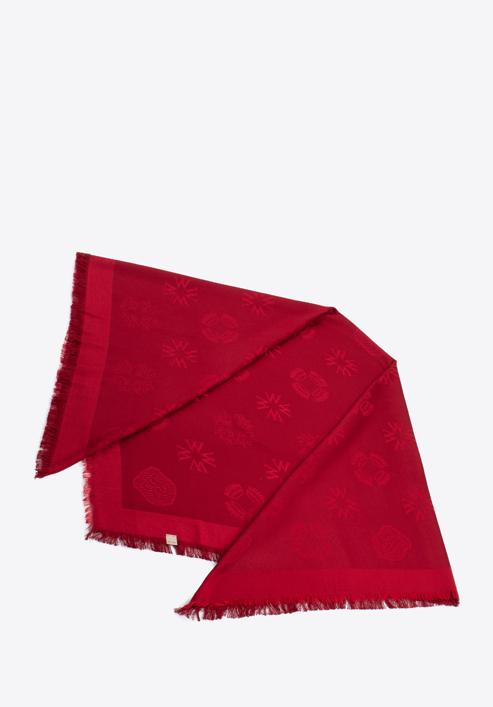 Women's monogram shawl, red, 97-7D-001-9, Photo 2
