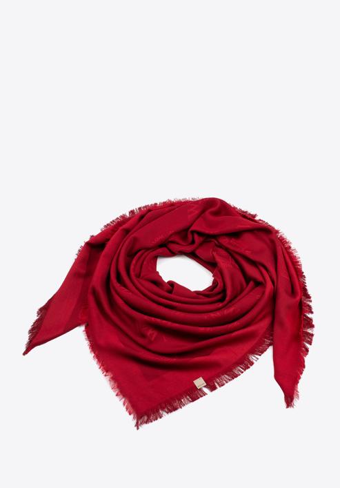Women's monogram shawl, red, 97-7D-001-3, Photo 3