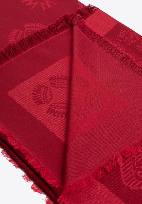 Damska chusta z bambusem tkana w monogram, czerwony, 97-7D-001-P, Zdjęcie 4