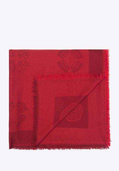 Monogram shawl, dar red, 93-7F-008-4, Photo 3