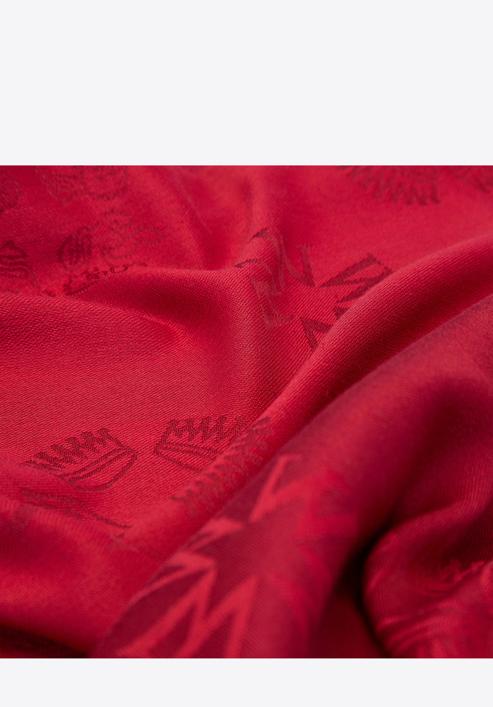 Monogram shawl, dar red, 93-7F-008-4, Photo 5