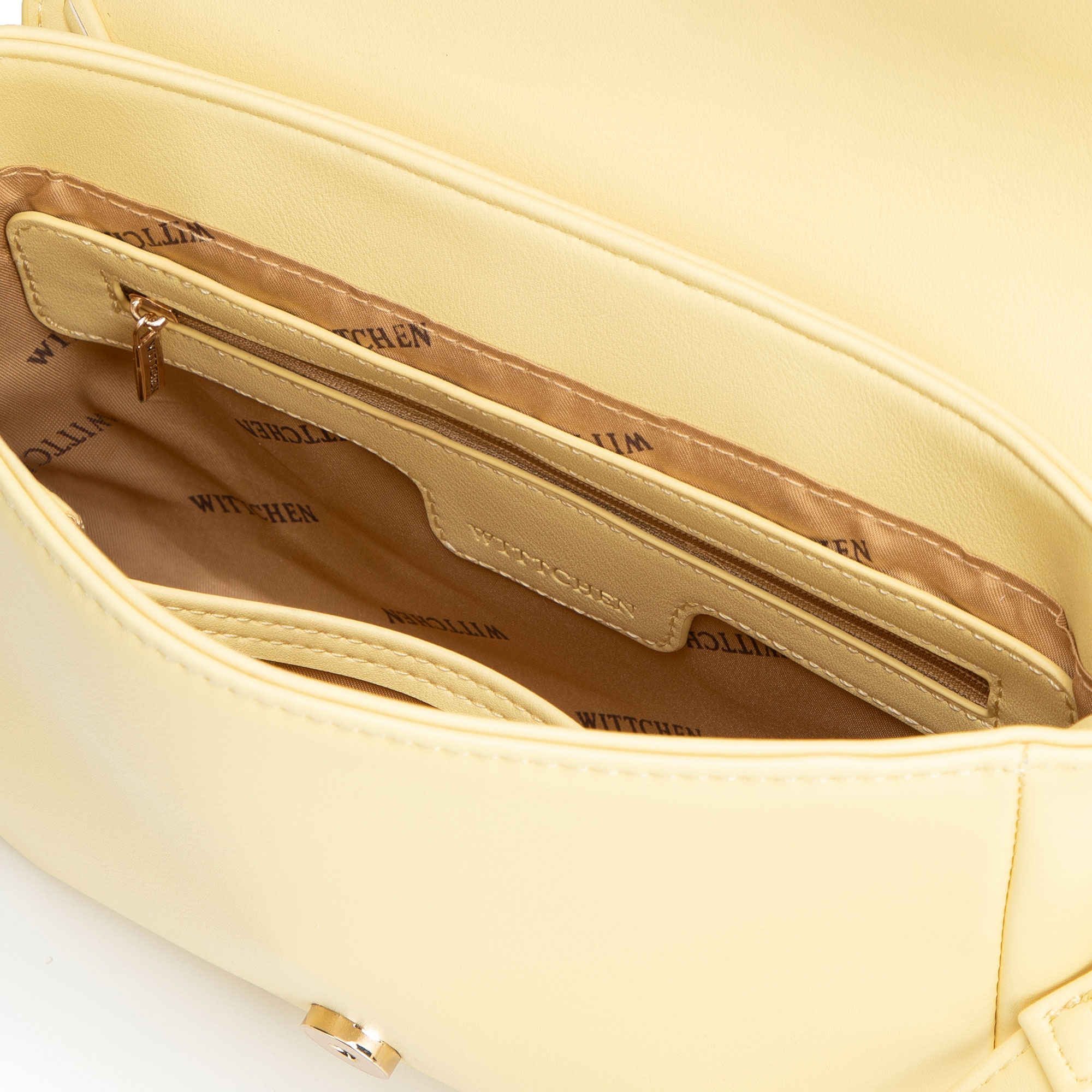 Žltá crossbody kabelka s klopou 100-4Y-235-Y, Vyberte variant žltá