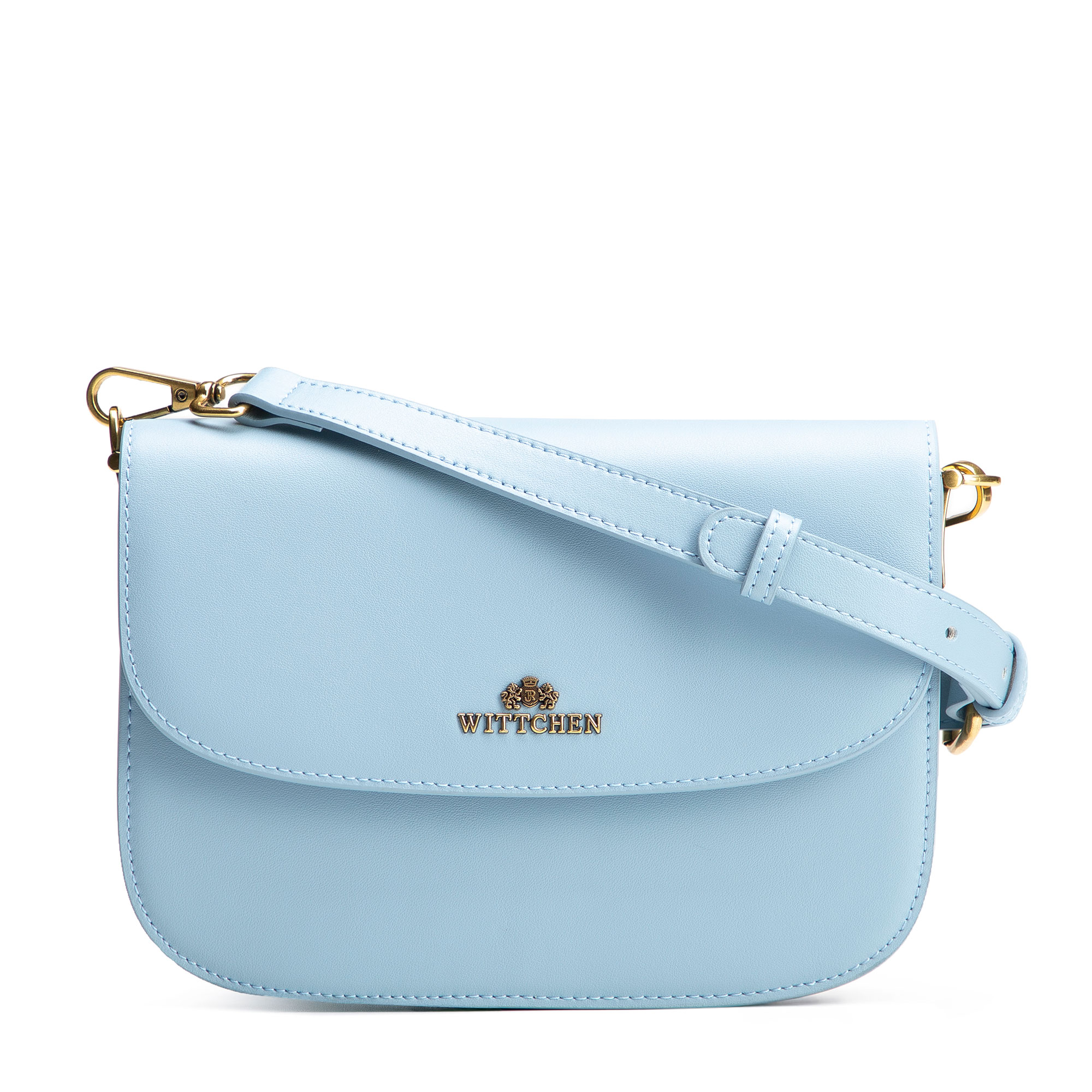 Dámska crossbody z prírodnej kože modrá 100-4E-214-N