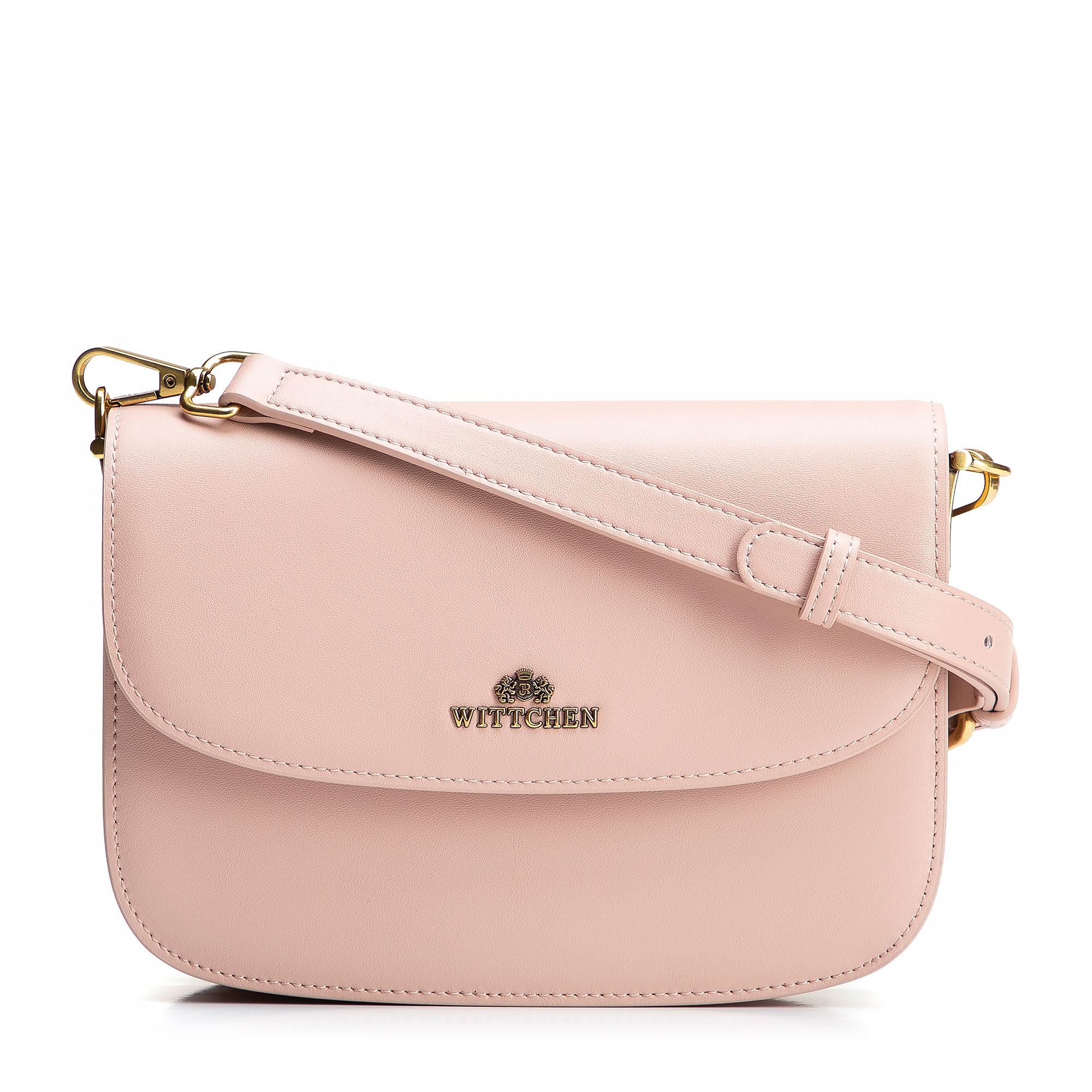 Dámska crossbody z prírodnej kože ružová 100-4E-214-P