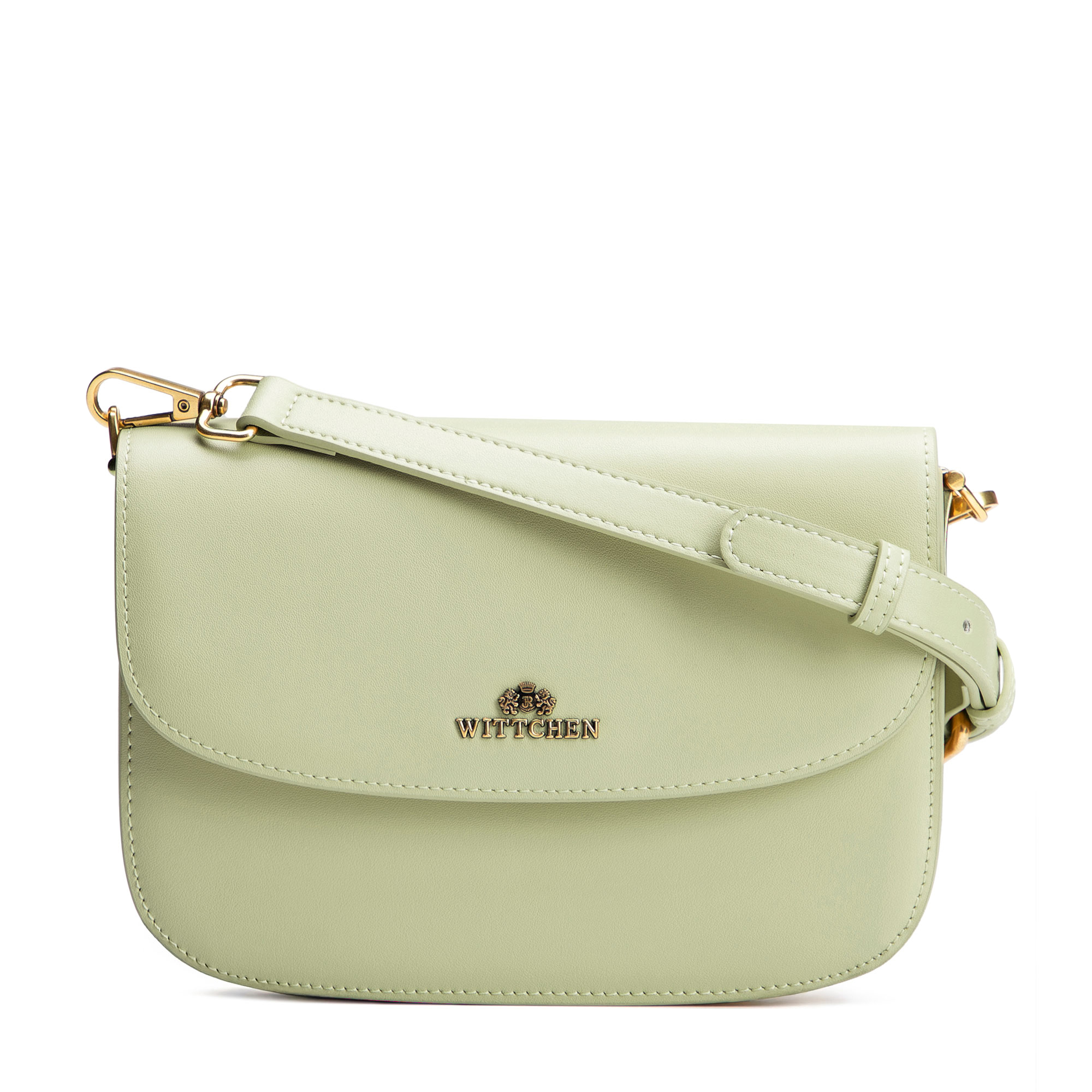 Dámska crossbody z prírodnej kože zelená 100-4E-214-Z