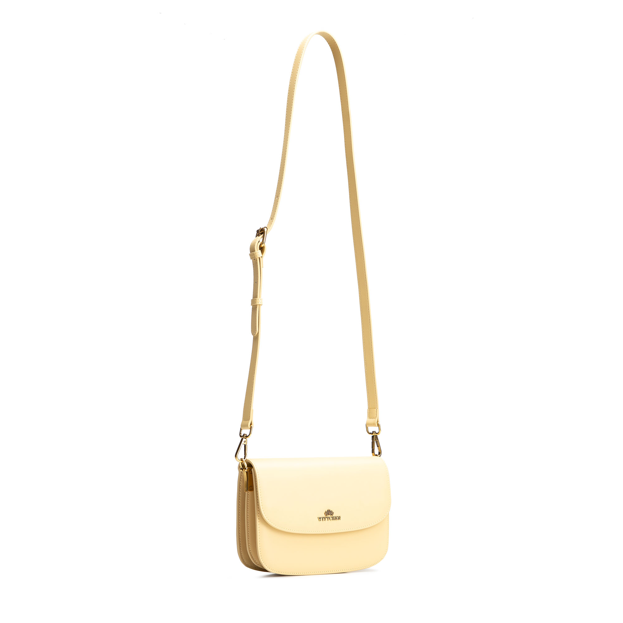 Žltá crossbody kabelka z prírodnej kože 100-4E-214-Y, Vyberte variant žltá