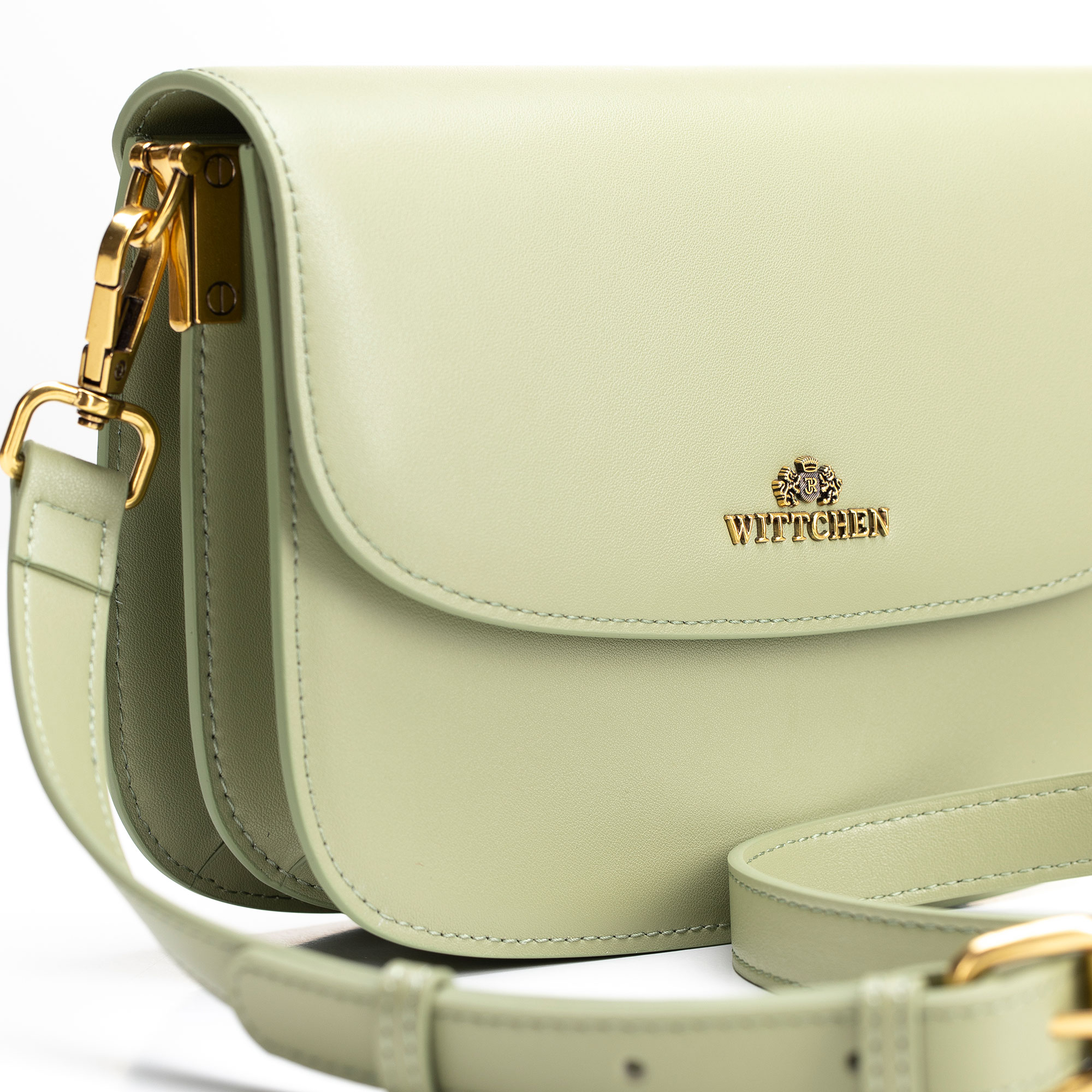 Zelená crossbody kabelka z prírodnej kože 100-4E-214-Z, Vyberte variant pistáciová