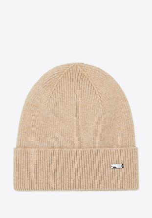 Classic winter hat, beige, 95-HF-021-9, Photo 1