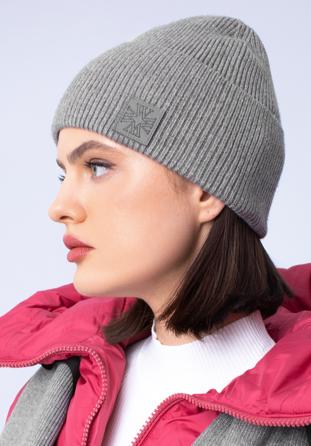 Women's classic winter hat, grey, 97-HF-002-08, Photo 1