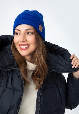 Women's classic winter hat, dark blue, 97-HF-002-7, Photo 1