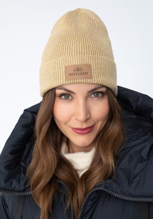 Winter hat, beige, 97-HF-013-9, Photo 1