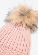 Winter hat with glistening thread, light pink, 95-HF-009-1, Photo 2