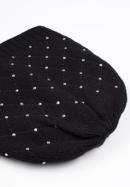 Damska czapka z kryształkami, czarny, 97-HF-001-8, Zdjęcie 2