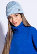 Damska czapka z odblaskowym włóknem, jasny niebieski, 95-HF-013-N, Zdjęcie 15