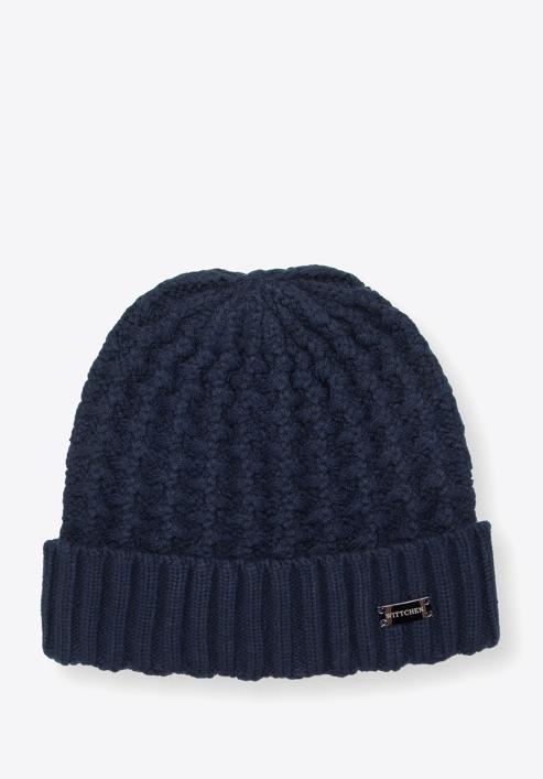 Women's winter hat, navy blue, 95-HF-011-0, Photo 1