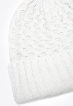Women's winter hat, cream, 95-HF-011-0, Photo 1