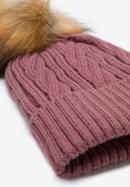 Women's winter cable knit hat, thistle, 95-HF-019-P, Photo 2