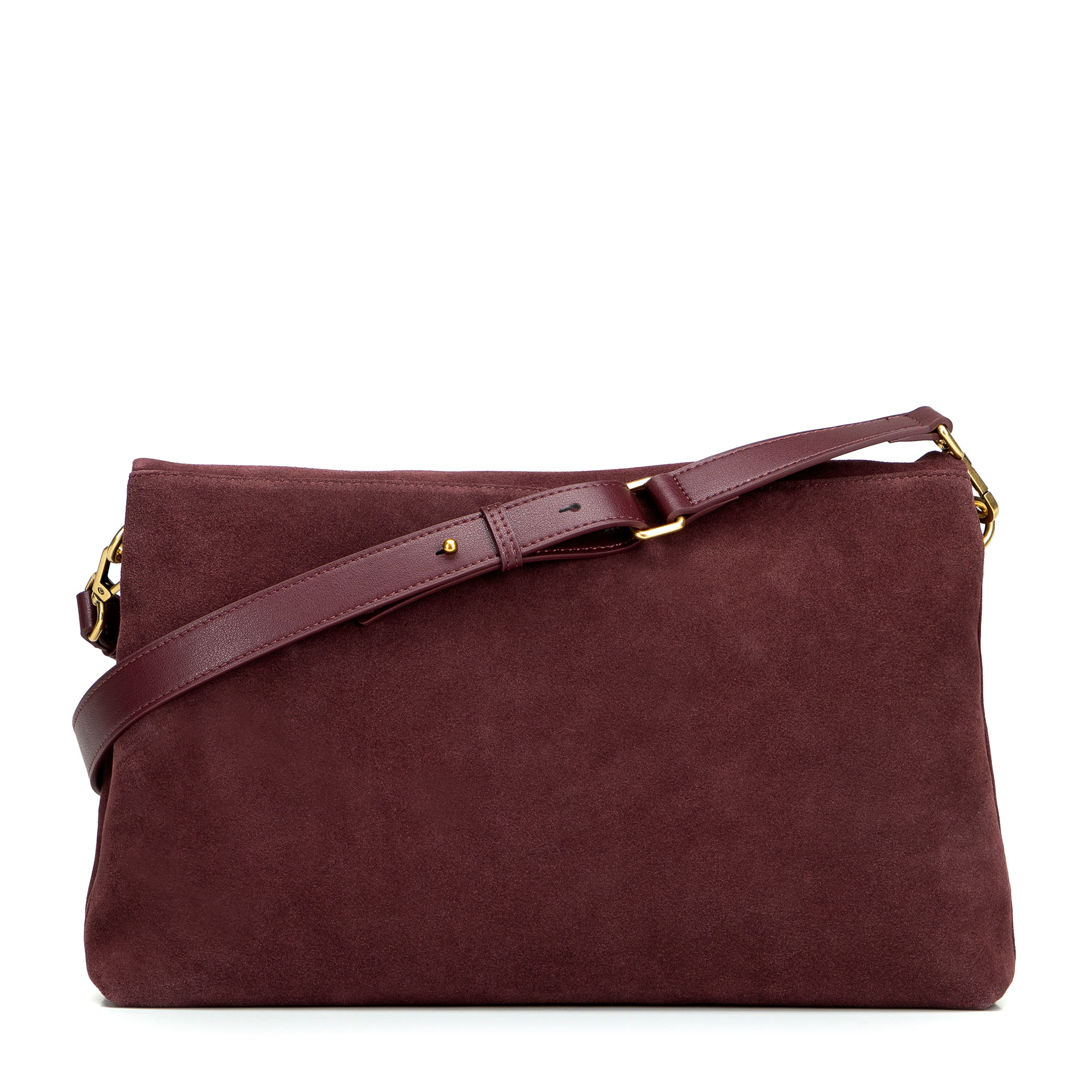 Fialová dámska crossbody kabelka Wittchen z prírodnej kože, Vyberte variant burgund