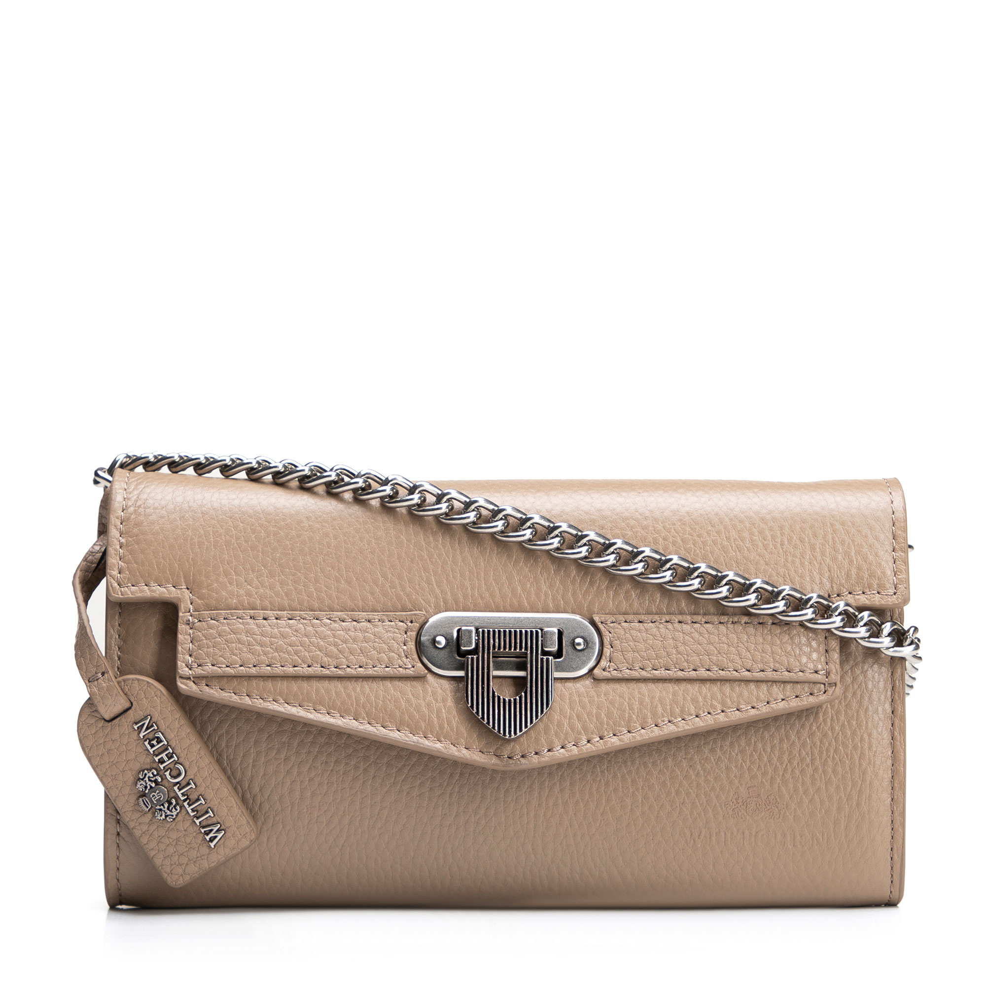 Elegantná kožená listová kabelka s detailmi a odnímateľným remienkom