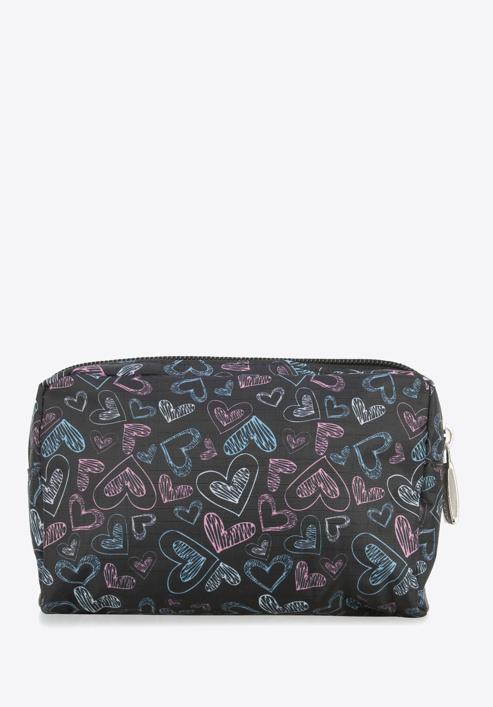 Women's small cosmetic bag, black-pink, 95-3-101-8, Photo 4
