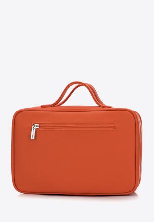 Women's faux leather cosmetic bag, orange, 98-4Y-211-6, Photo 1