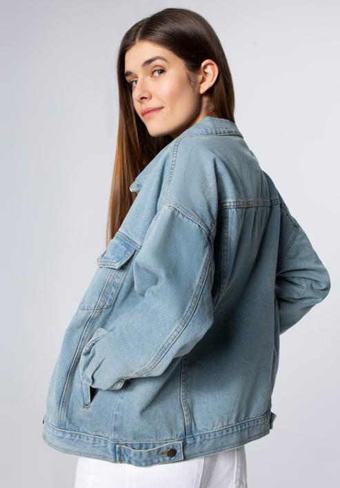 Women's oversize denim jacket, , 98-9X-900-7-L/XL, Photo 4