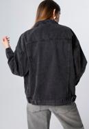 Damska kurtka dżinsowa oversize, czarny, 98-9X-900-7-S/M, Zdjęcie 5