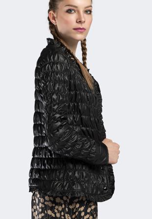 Damska kurtka pikowana, czarny, 90-9N-400-1-S, Zdjęcie 1