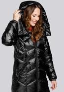 Damska kurtka pikowana długa, czarny, 93-9D-404-1-XL, Zdjęcie 2