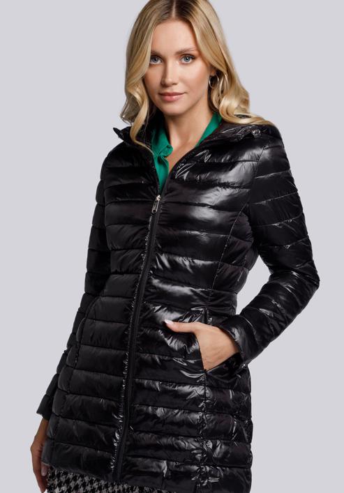 Women's quilted jacket, black, 93-9N-102-N-XL, Photo 2