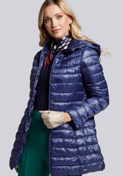 Women's quilted jacket, navy blue, 93-9N-102-N-3XL, Photo 2