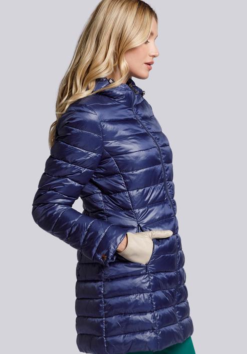 Women's quilted jacket, navy blue, 93-9N-102-1-L, Photo 3