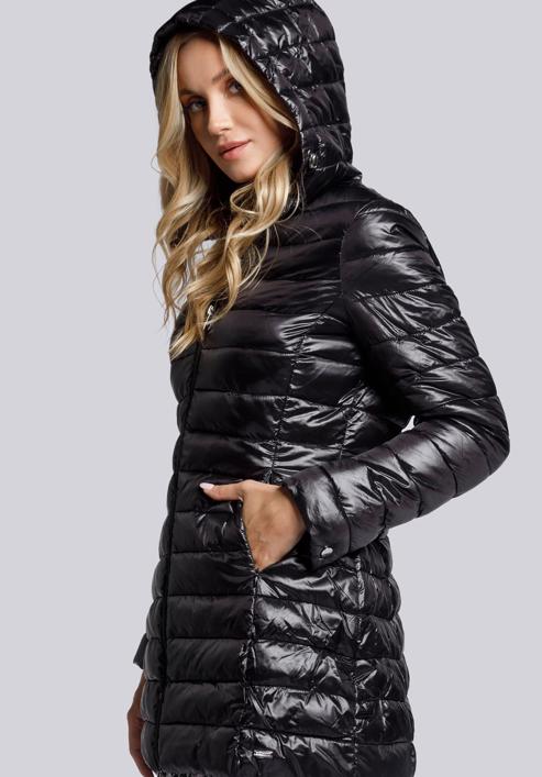 Women's quilted jacket, black, 93-9N-102-N-XL, Photo 4