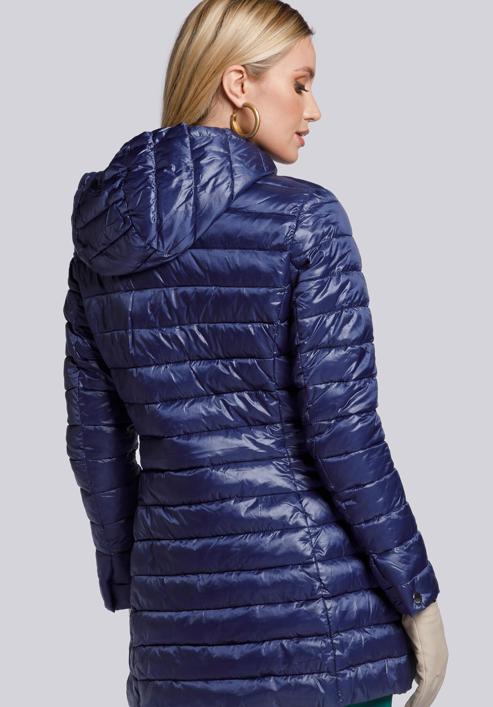 Women's quilted jacket, navy blue, 93-9N-102-N-3XL, Photo 4