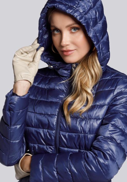 Women's quilted jacket, navy blue, 93-9N-102-1-L, Photo 5