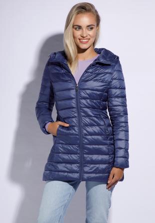 Women's quilted jacket, navy blue, 95-9N-100-N-L, Photo 1