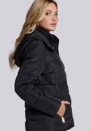 Damska kurtka pikowana z kieszeniami, czarny, 93-9N-103-Z-M, Zdjęcie 3