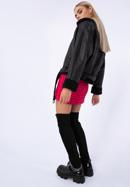 Women's cropped jacket with faux fur, black, 97-9P-106-5-L, Photo 21