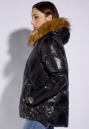 Women's quilted down jacket, black, 95-9D-406-Z-L, Photo 3