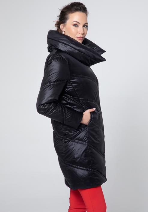 Women's down jacket, black, 95-9D-402-3-XL, Photo 4