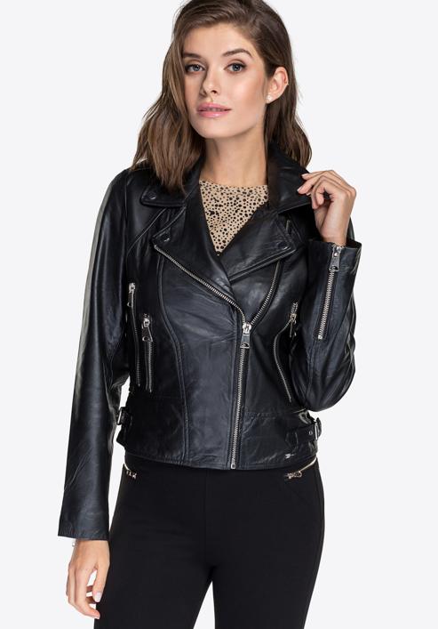 Women's leather biker jacket | WITTCHEN