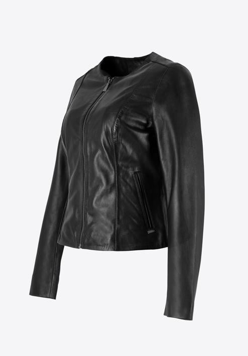 Women's leather jacket, black, 99-09-400-1-XL, Photo 2