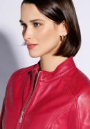 Women's leather biker jacket, pink, 96-09-803-1-XL, Photo 5